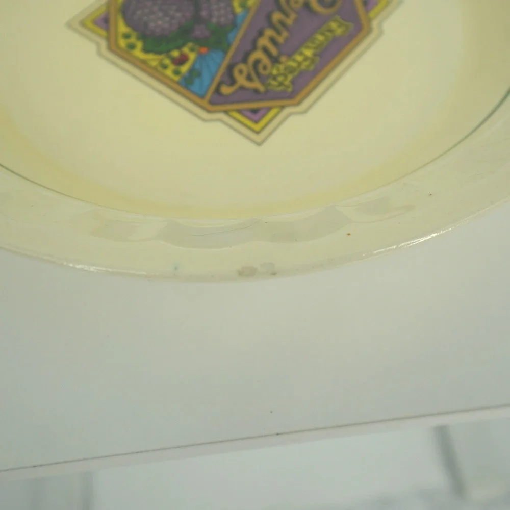 Treasure Craft Pie Dish 10.5in Cream Farm Fresh Berries Vintage‎ Pottery
